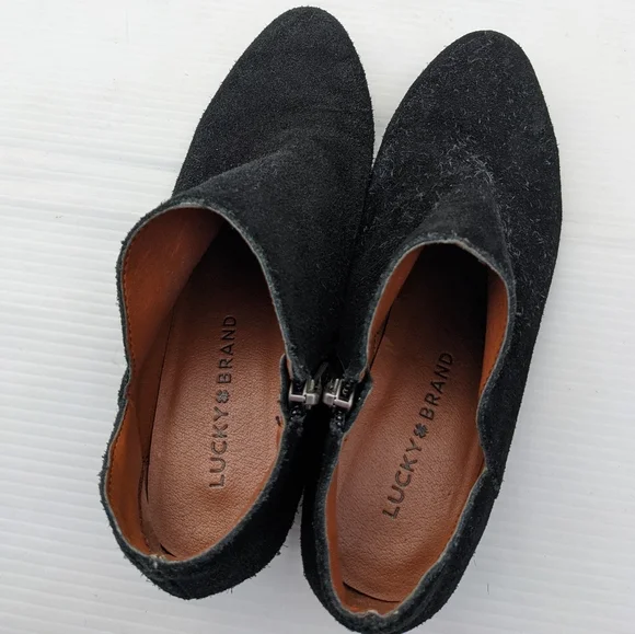 LUCKY BRAND Fenley black suede ankle booties - Picture 8 of 11